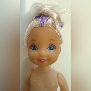 Baby Kelly Doll Blonde hair with Purple Highlights